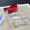 High Borosilicage Glass 2 Compartments Microwave Food Container with Silicone lids