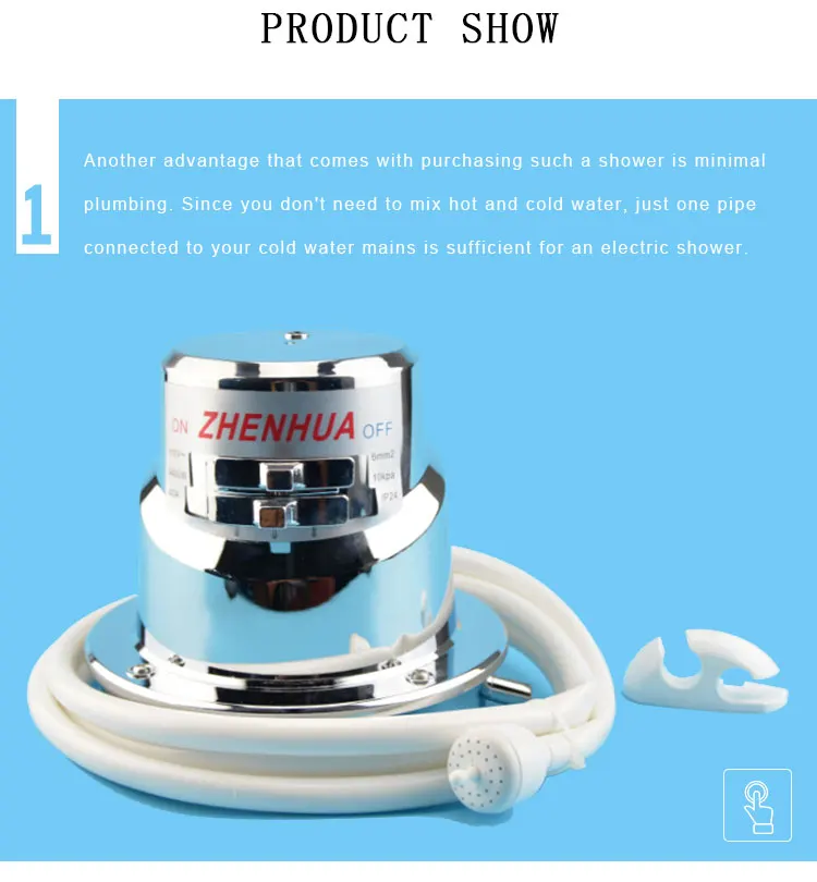 4.4Kw Tankless Instant Shower Tap Small Electric Water Heater