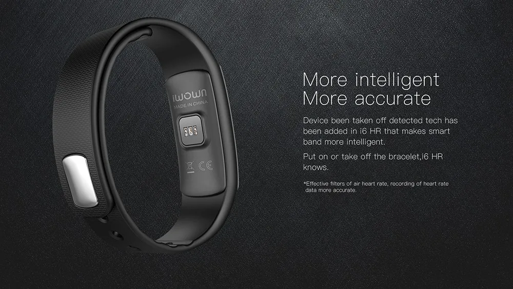 IWOWNFit i6 HR smart wristband Heart Rate Monitor Wristband Smart Band Bracelet Fitness Tracker for iphone Android phone