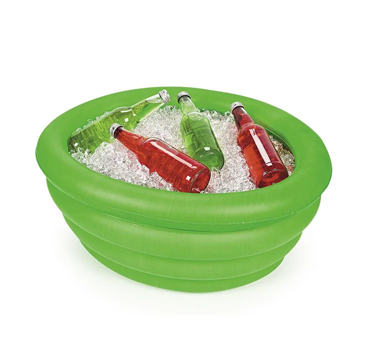 High Quality Durable Plastic Inflatable Cooler Tub Folding Inflatable Ice Can Portable