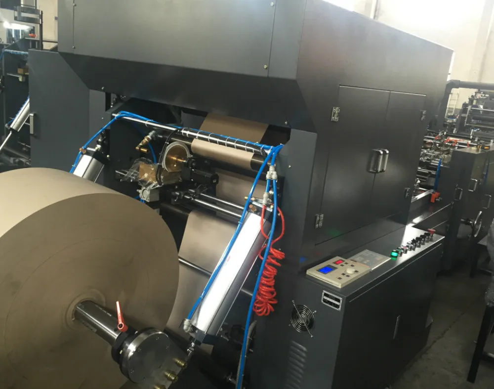 Hd200 Roll Fed Square Bottom Paper Bag Making Machine Semi Automatic