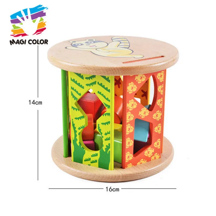 Wholesale Colorful Best Baby Wooden Intelligent Blocks Box Toy With