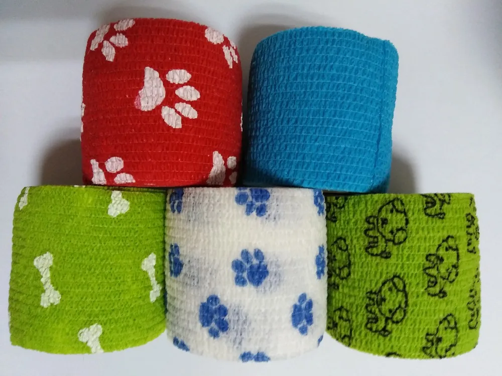 Elastic Cohesive Veterinary Medical Bandage For Pet Cattle And