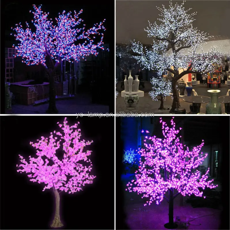 220v outdoor street garden artificial pink cherry blossom tree lights