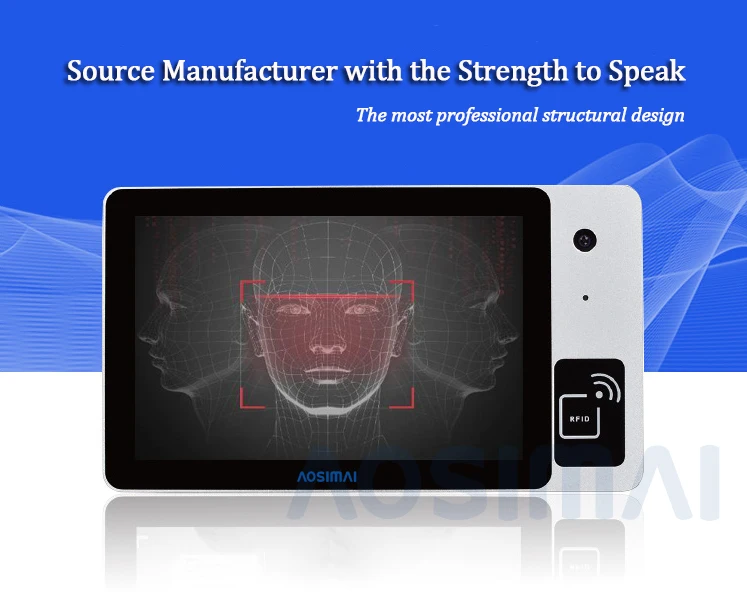 10.1 inch RK3288 touch screen RJ45 RS232 industrial tablet with front rfid reader