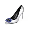 Hot Sale Patent Leather Made Fish Toe Lining Upper Fashion Pu Shoes Sandal