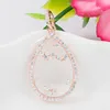 Sevenajewelry SAJMP0028 3d bling cubic zircon rose gold plated necklace pendant+cz pave pear shaped pendant jewelry