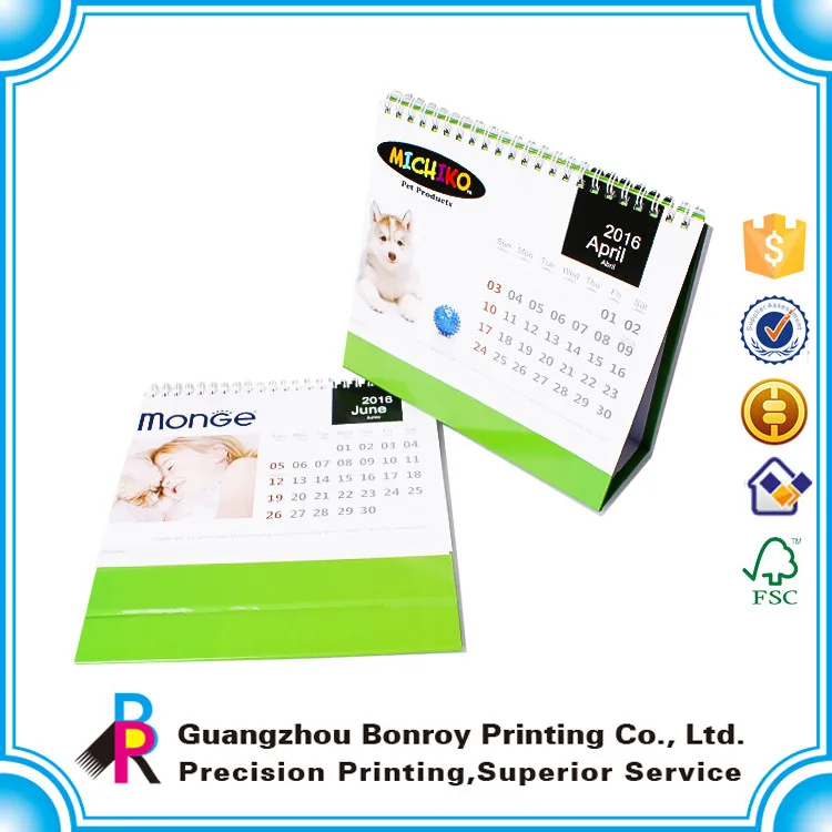 Promotional Gift 2019 2020 Desk Calendar Printing With 13 Sheet