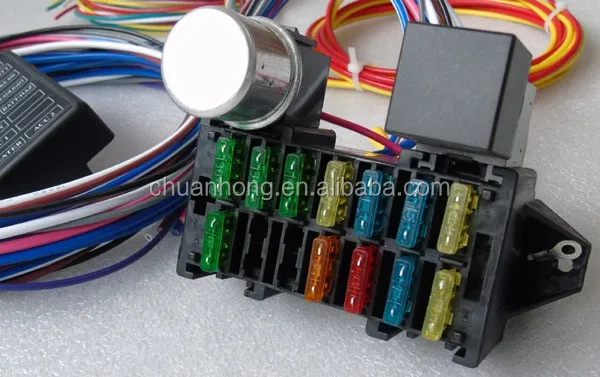 fuse box 12 circuit universal wire harness kits muscle car hot rod street rod xl wires buy 12 circuit wire harness,fuse box wire harness,12 circuit 00 Jeep Fuses