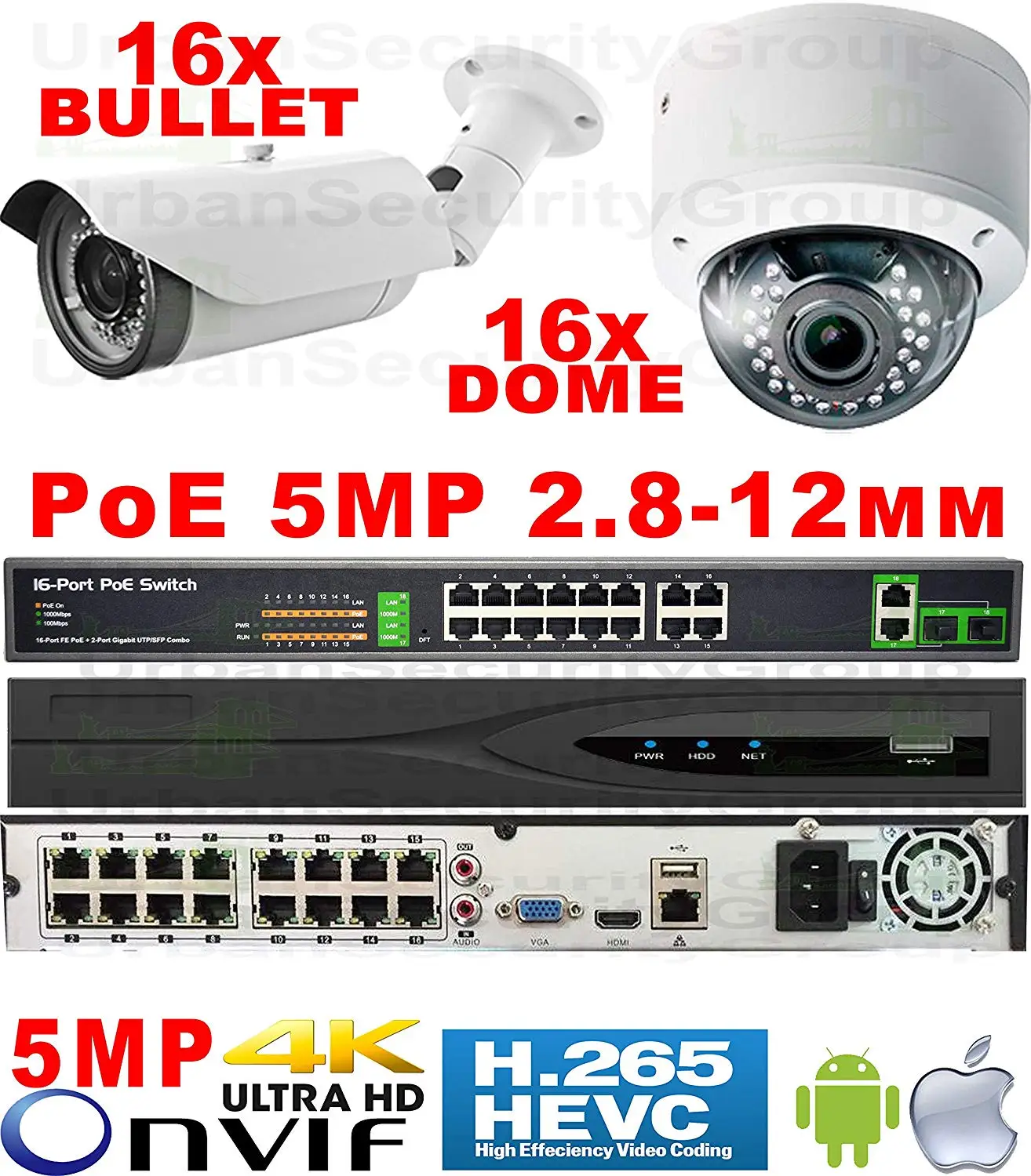 Buy Usg 8mp Ultra 4k 32 Camera Security System Poe Ip Cctv Kit 32x 5mp