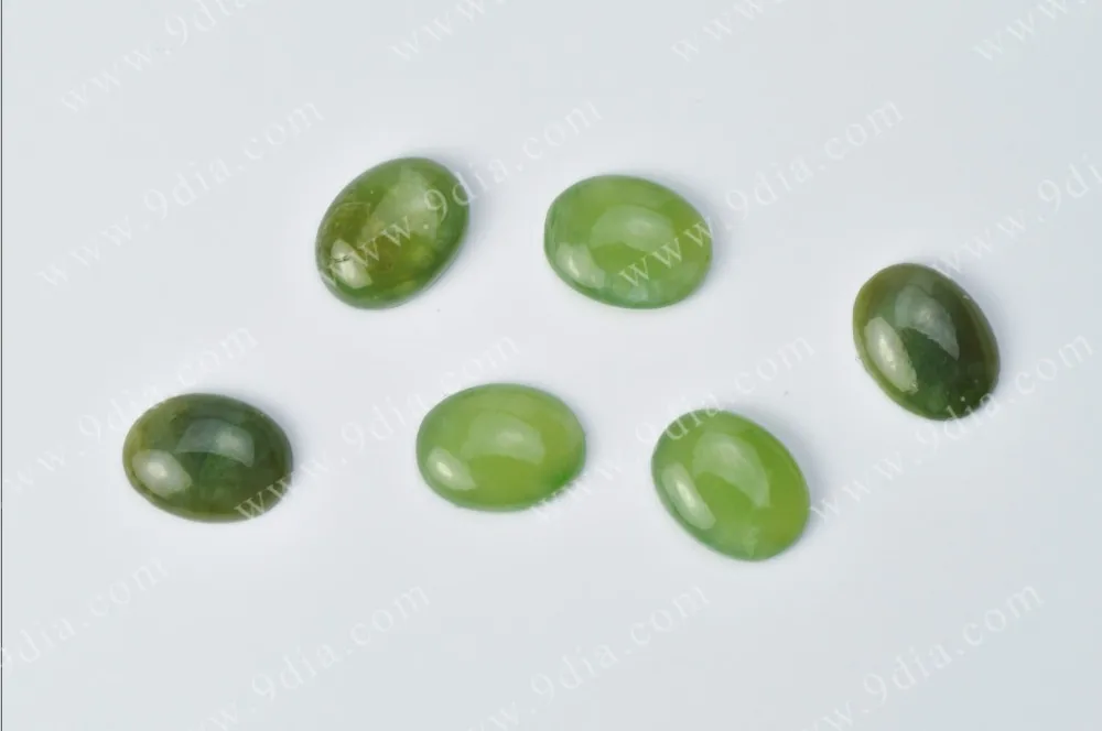 Wholesale Natural Oval Jasper Beads Green Jasper Stone