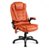 JX-1522 new orange 8 Point Massage Office Computer Chair Leather Heated Recliner with 8 points hot selling in Canada