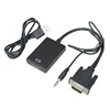 VGA Male to HDMI Female Converter Adapter Cable With Audio Output 1080P for PC laptop to HDTV Projector r10