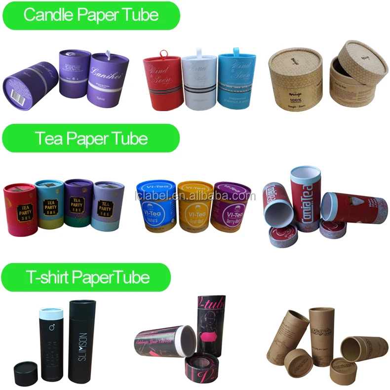 Recycled Kraft Paper Round Box Round Packaging Box For Black Bottle