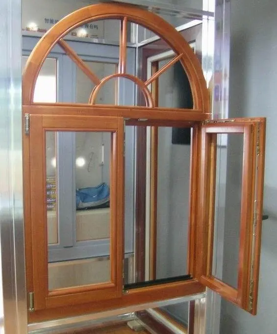 Plastic Upvc Curve Top Windows With Grill White Popular Color,Double