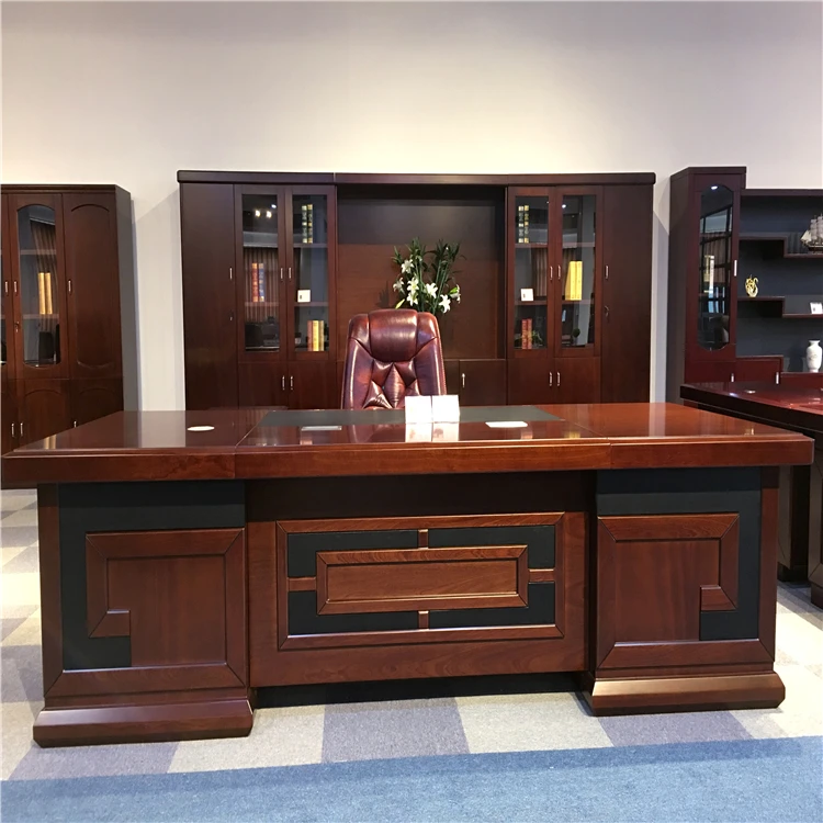 Wood Veneer L Shaped Office Table Executive CEO Office Desk Of Best Office Furniture Manufacturers