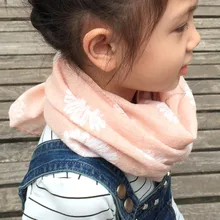 Children’s autumn Winter Warm Scarf New Style Designer Kids sunflower Baby scarf cotton and flax Infinity scarves and shawls