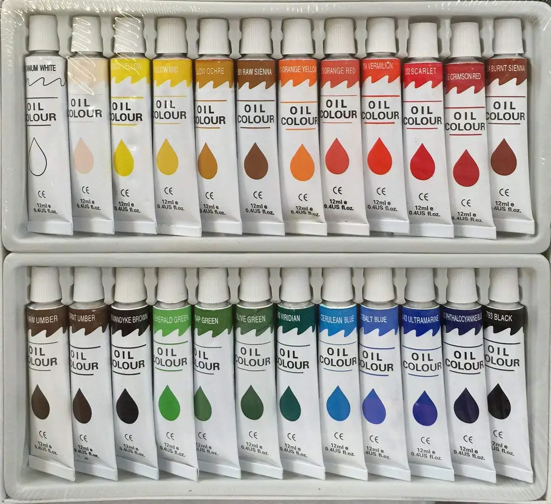 Buy 24 Pc Oil Paints Set Professional Artist Painting Pigment 12ml