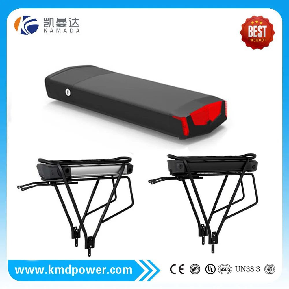 48v 1000w Black Housing Rear Rack 48v 20ah Electric Bike Battery