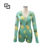 Wholesale Butt Flap Bodycon Stretchy Onesie Shorts Sexy Rompers Adult Onesie Adult Pajamas For Women