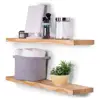 Deep Clean Edge Floating Shelves Handmade Clear Coat Finish 100 Countersunk Hidden Floating Shelf Brackets