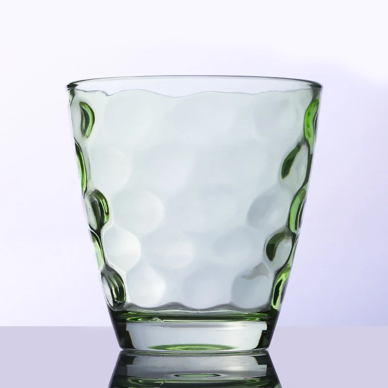 hot sale the most popular 270ml color glass cup with bubbles