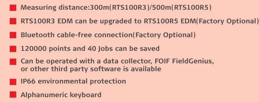 FOIF 500m reflectorless total station high quality