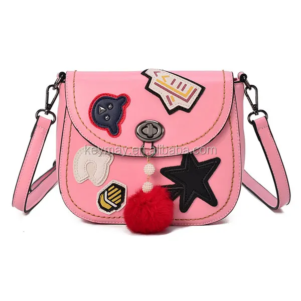 Pink Little Girl Embroidery Fashion Kids Shoulder Bag Handbag Fashion Bag Pu Shoulder Bag Buy