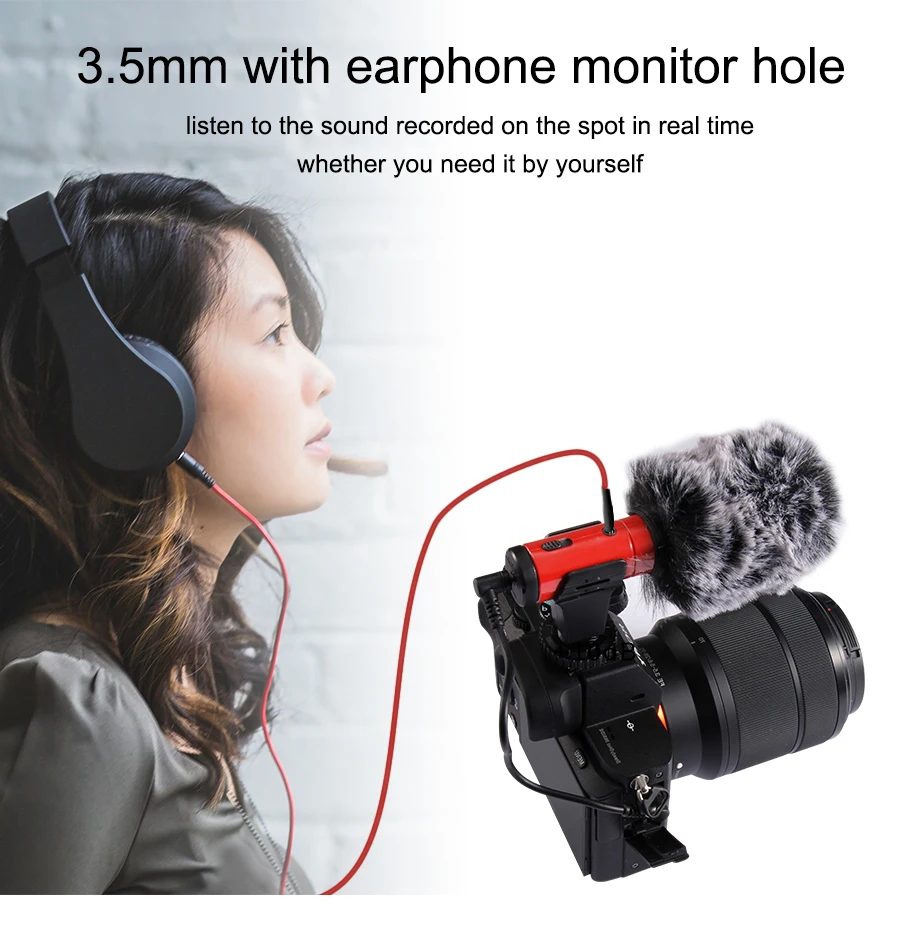 New Mobile Camera With Microphone Universal USB charger For Canon Sony  Nikon  Fujifilm Microphone Camera MIC-07 PRO