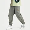 Custom Man Solid color stereo cutting drawstring Jogger Streetwear windbreaker streetwear pants