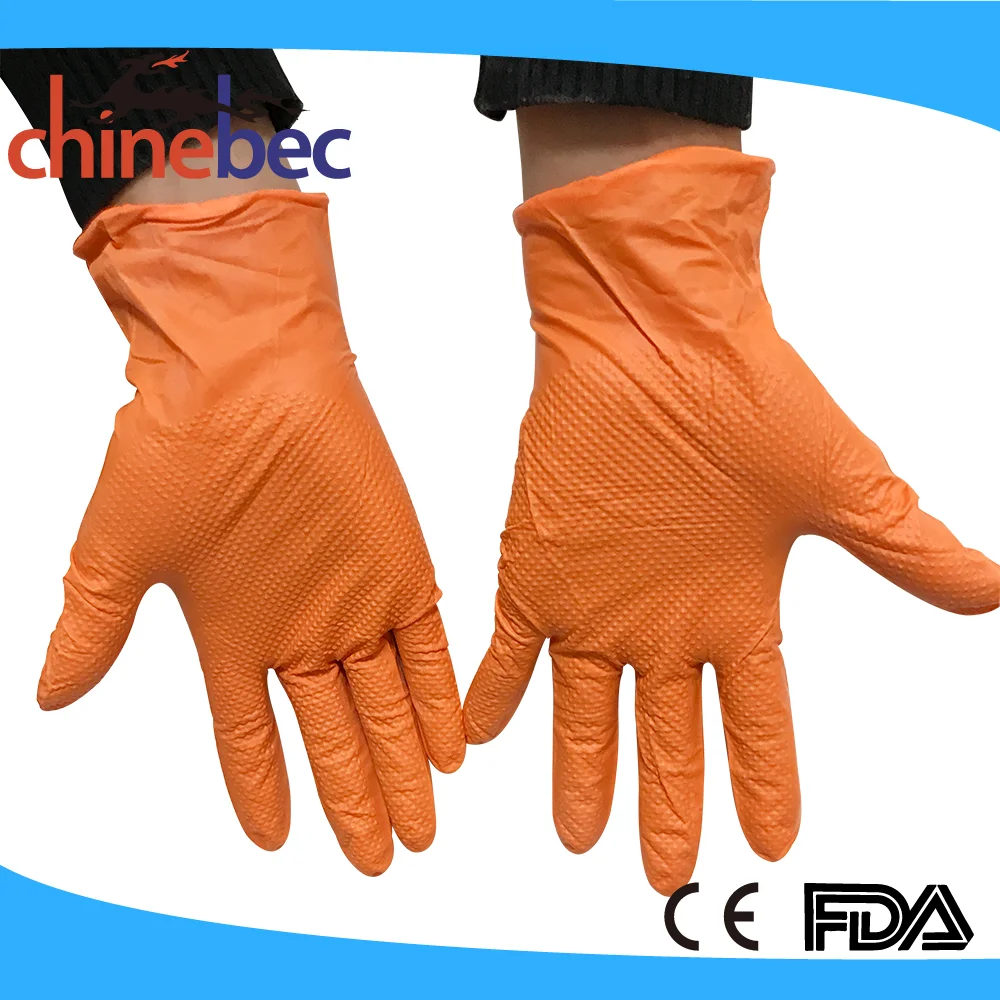 En388,En1149 Diamond Grip Nitrile Gloves 5mil Buy Puncture Resistance