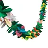 1 Pieces 9 Feet Long Tropical Multicolored Paper Tissue Garland Flower Banner for Luau Hawaiian Party Supplies