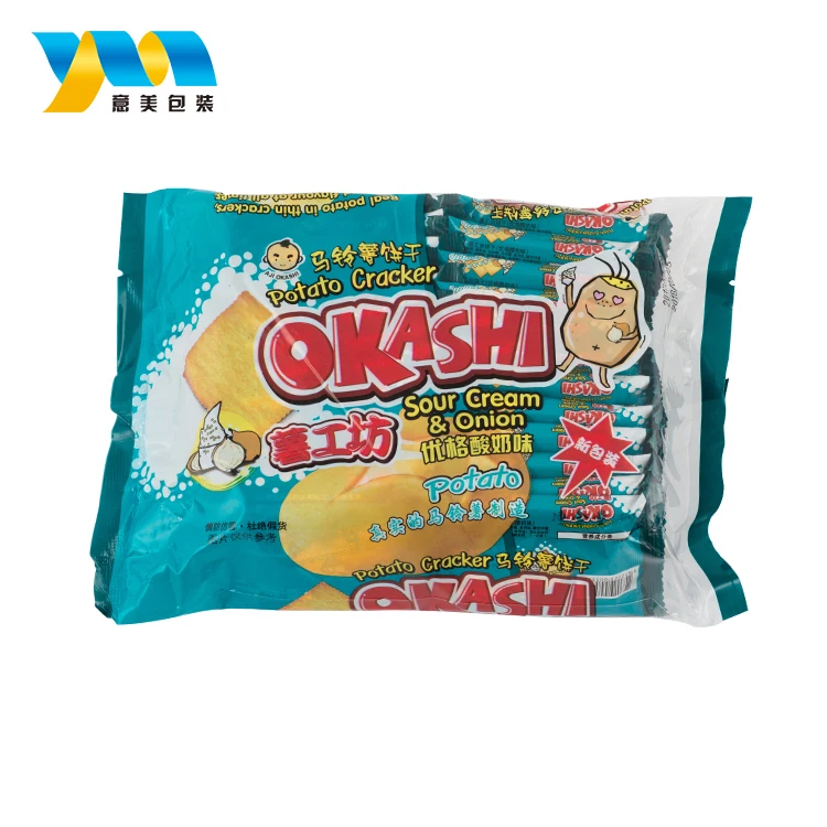New design custom potato chips bag plastic instant food packaging