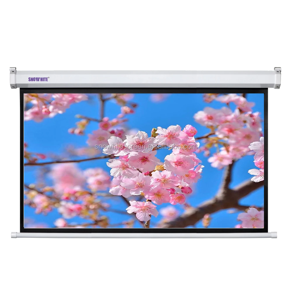 Snowhite 100 16 9 Electric Ceiling Recessed Screen Motorized Projection Screen Buy Electric Screen Motorized Projection Screen Motorized Screen