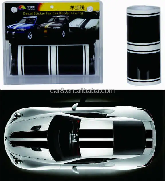 Car Body Racing Stripes Cover Roof Line Stickers Buy Roof Line