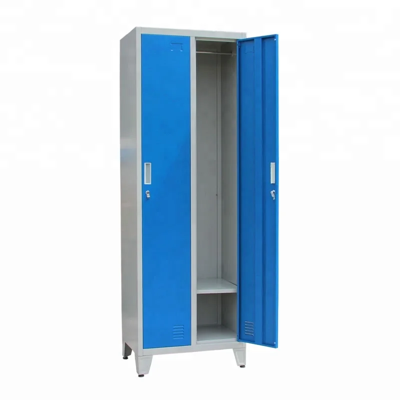 1 Tier 2 Door Steel Military Lockers Metal Wardrobe Locker