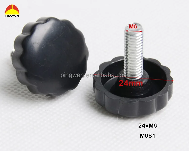 Hot Sale Wholesale M6 Screw Threaded Knobs Knob Black With Set Screw