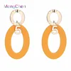 2019 Korean Fashion personalized jewelry handmade beautiful small gold plated brass dangle earrings designs for girls