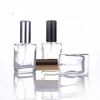 30ml clear pocket size square glass perfume bottle