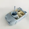 Most Popular Eco-friendly Biodegradable Children Feeding Supplies Creative Baby Bamboo Tableware cute car shape kids dinnerware