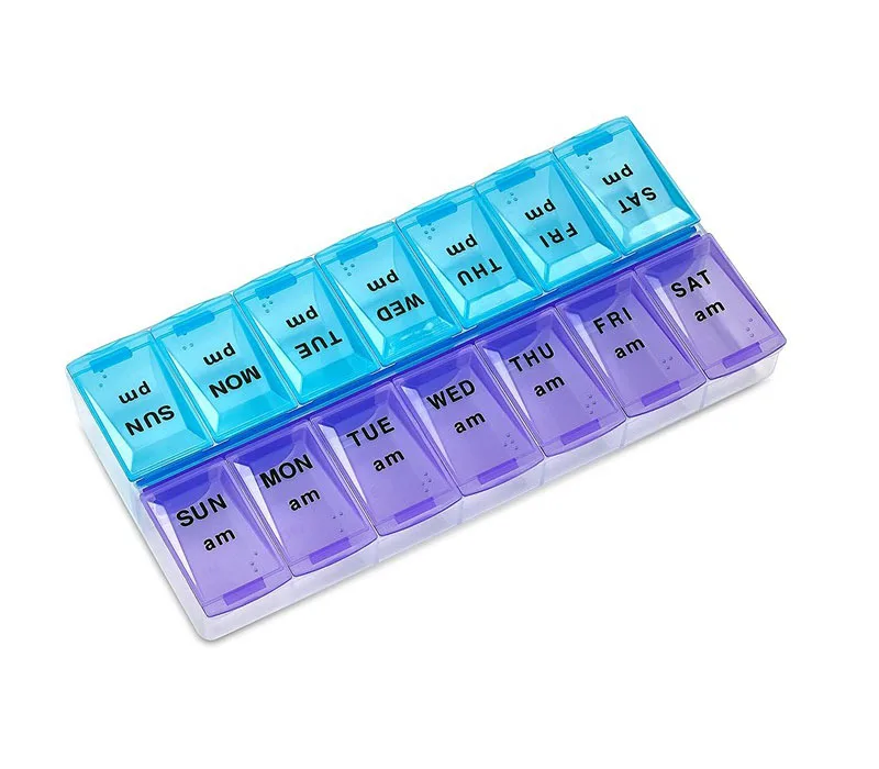 Weekly Pill Organizer Twice-a-Day 1 Pill Organizer Pill box for wholesale