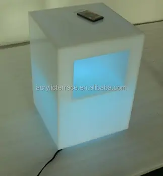 Foggy Acrylic Lighting Nightstand Lucite Bedside Table With Led Foggy Acrylic Lighting Nightstand Lucite Bedside Table With Led