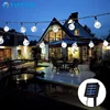 outdoor patio garden decoration waterproof christmas solar led ball string light