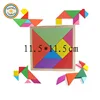 YHHM129 RDT Colorful Kids Early Intelligence Metal Development Montessori Wooden Seven-piece Puzzle Geometry Shape Jigsaw Toy