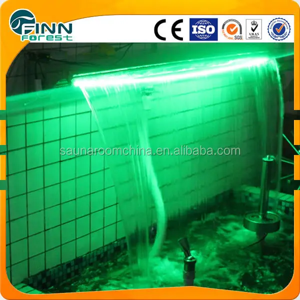 Swimming Pool Multi Colored Cascade Waterfall Fountain Cascade Waterfall Fountain