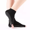 Wholesale Stock Cotton Women Anti Slip Pilates Grip Five Toe Toeless Trampoline Yoga Socks