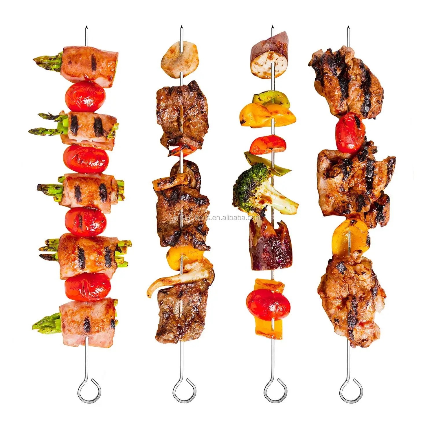 12 Inches Stainless Steel Bbq Kabob Skewers Buy Kabob Skewers,Bbq