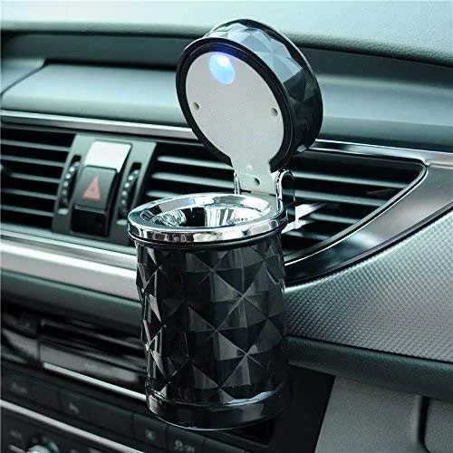 Car Ashtray,Easy Clean Up Detachable Stainless Car Ashtray With Lid