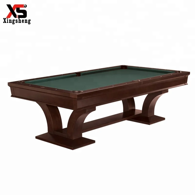 Soild wood slate 8ft 9ft size and wood rail material carving pool table