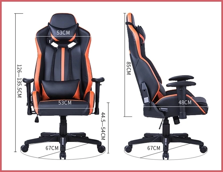 Ergonomic Gaming Computer Chair Racing Style Computer Chair High-Back PC Chair Swivel with Lumbar Support and Headrest